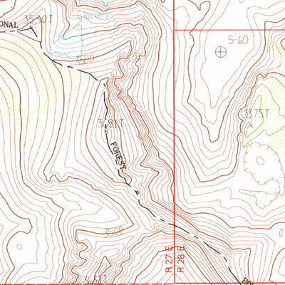 United States Geological Survey Bloody Mountain, CA (1990, 24000-Scale) digital map