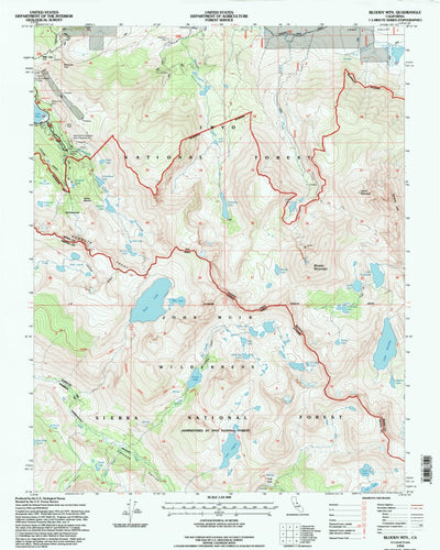 United States Geological Survey Bloody Mountain, CA (1994, 24000-Scale) digital map