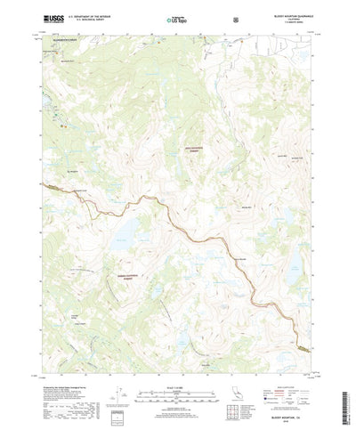 United States Geological Survey Bloody Mountain, CA (2018, 24000-Scale) digital map