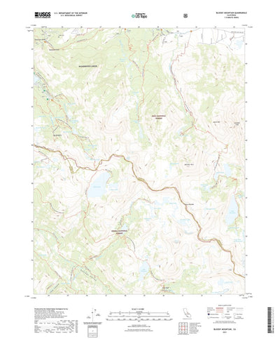United States Geological Survey Bloody Mountain, CA (2021, 24000-Scale) digital map