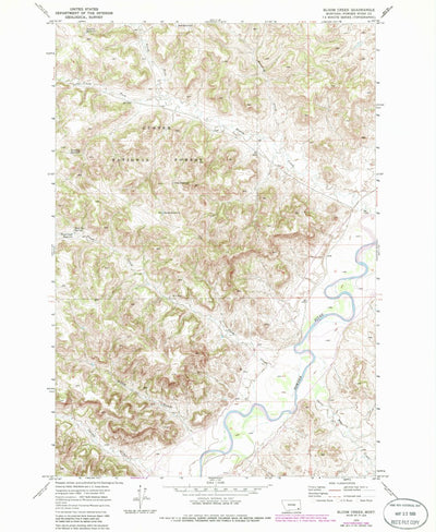 United States Geological Survey Bloom Creek, MT (1970, 24000-Scale) digital map