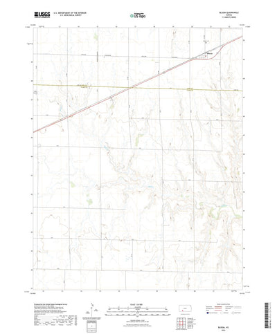 United States Geological Survey Bloom, KS (2022, 24000-Scale) digital map