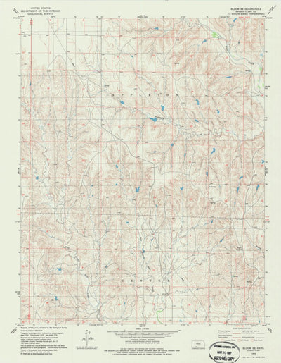 United States Geological Survey Bloom SE, KS (1979, 24000-Scale) digital map