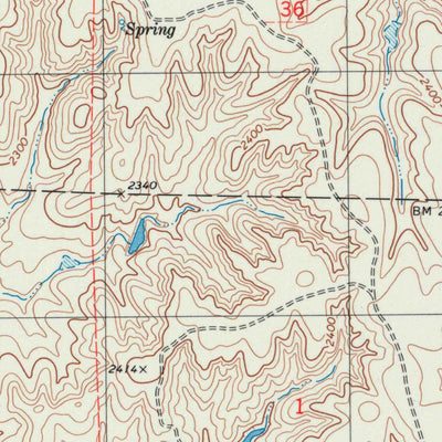 United States Geological Survey Bloom SE, KS (1979, 24000-Scale) digital map