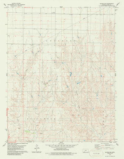 United States Geological Survey Bloom SW, KS (1979, 24000-Scale) digital map
