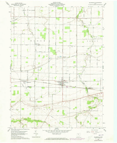 United States Geological Survey Bloomdale, OH (1960, 24000-Scale) digital map