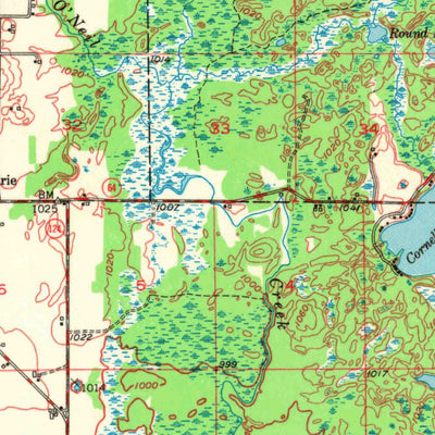 United States Geological Survey Bloomer, WI (1949, 62500-Scale) digital map