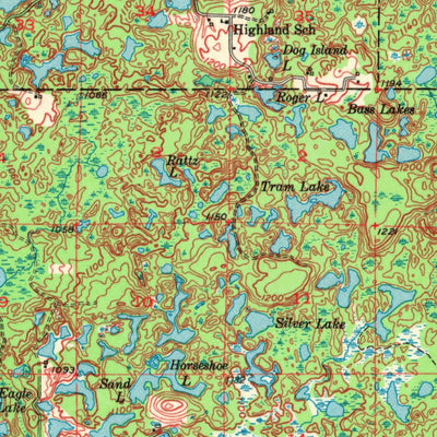 United States Geological Survey Bloomer, WI (1949, 62500-Scale) digital map