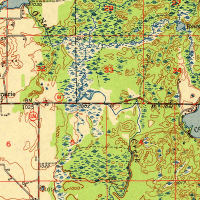 United States Geological Survey Bloomer, WI (1951, 62500-Scale) digital map
