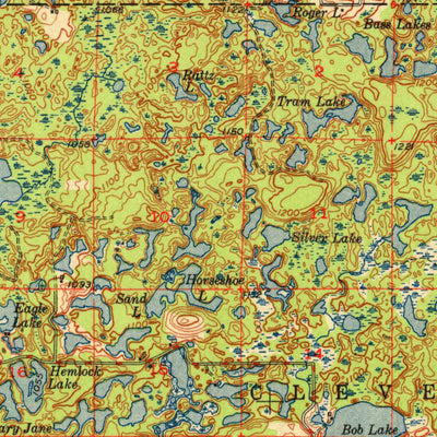 United States Geological Survey Bloomer, WI (1951, 62500-Scale) digital map