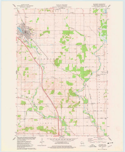 United States Geological Survey Bloomer, WI (1975, 24000-Scale) digital map