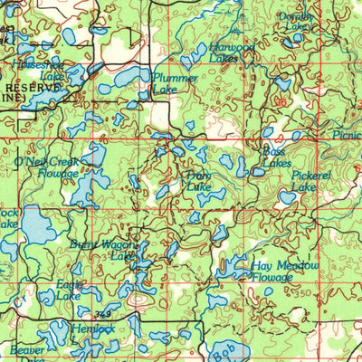 United States Geological Survey Bloomer, WI (1980, 100000-Scale) digital map