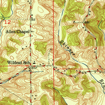 United States Geological Survey Bloomfield, IN (1951, 24000-Scale) digital map