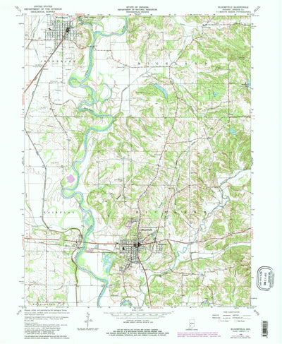 United States Geological Survey Bloomfield, IN (1966, 24000-Scale) digital map