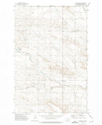 United States Geological Survey Bloomfield, MT (1972, 24000-Scale) digital map