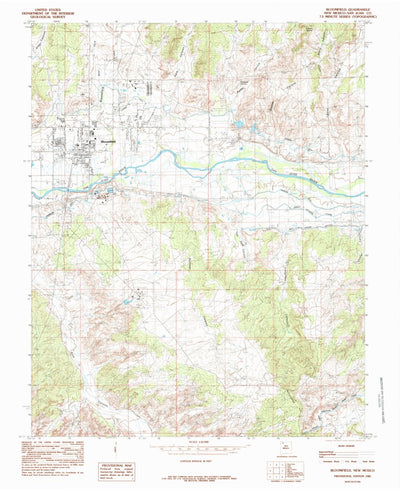 United States Geological Survey Bloomfield, NM (1985, 24000-Scale) digital map