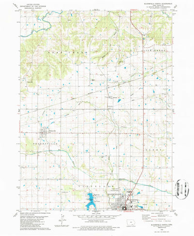 United States Geological Survey Bloomfield North, IA (1980, 24000-Scale) digital map