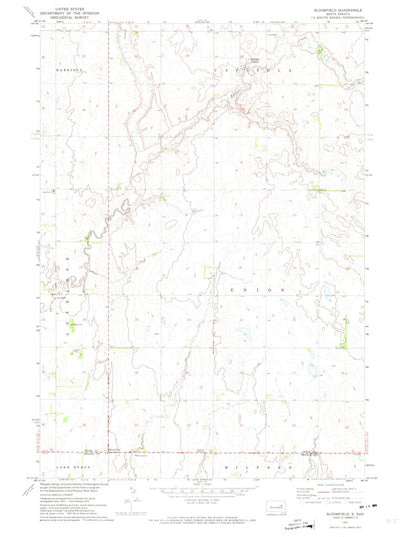 United States Geological Survey Bloomfield, SD (1971, 25000-Scale) digital map
