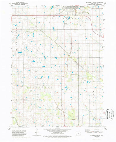 United States Geological Survey Bloomfield South, IA (1979, 24000-Scale) digital map