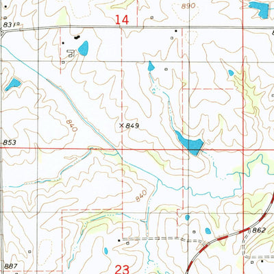 United States Geological Survey Bloomfield South, IA (1979, 24000-Scale) digital map