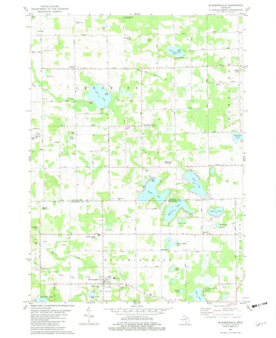 United States Geological Survey Bloomingdale, MI (1981, 24000-Scale) digital map