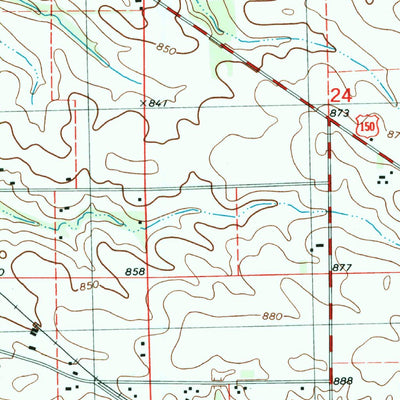 United States Geological Survey Bloomington East, IL (1998, 24000-Scale) digital map
