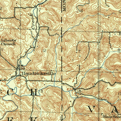United States Geological Survey Bloomington, IN (1908, 62500-Scale) digital map
