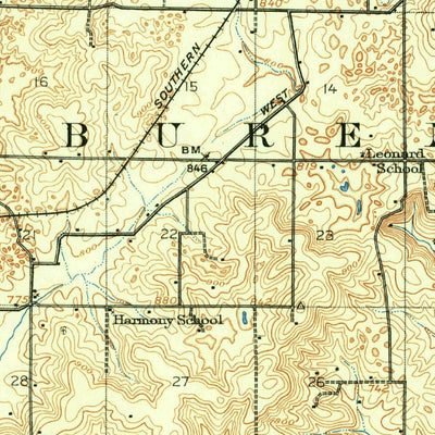 United States Geological Survey Bloomington, IN (1910, 62500-Scale) digital map