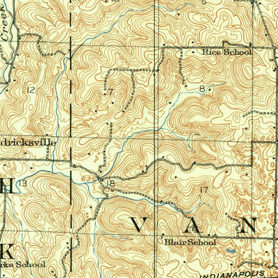 United States Geological Survey Bloomington, IN (1910, 62500-Scale) digital map