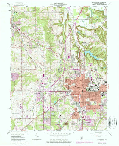 United States Geological Survey Bloomington, IN (1966, 24000-Scale) digital map