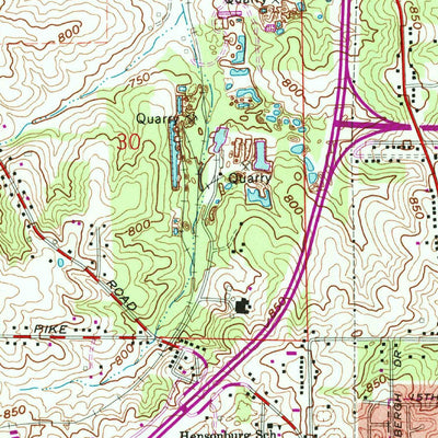 United States Geological Survey Bloomington, IN (1966, 24000-Scale) digital map