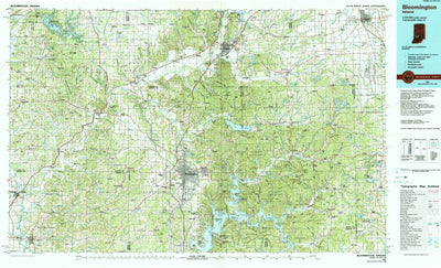 United States Geological Survey Bloomington, IN (1986, 100000-Scale) digital map