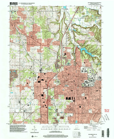 United States Geological Survey Bloomington, IN (1998, 24000-Scale) digital map