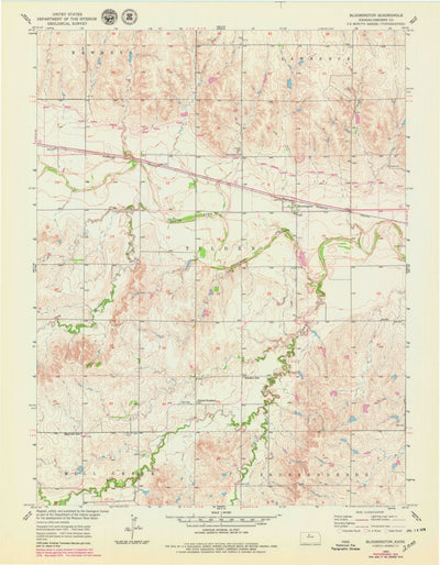 United States Geological Survey Bloomington, KS (1953, 24000-Scale) digital map