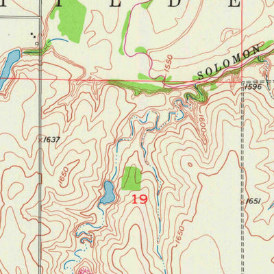 United States Geological Survey Bloomington, KS (1953, 24000-Scale) digital map