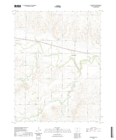 United States Geological Survey Bloomington, KS (2022, 24000-Scale) digital map