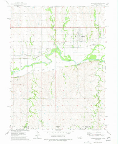United States Geological Survey Bloomington, NE-KS (1973, 24000-Scale) digital map