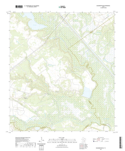 United States Geological Survey Bloomington SW, TX (2022, 24000-Scale) digital map