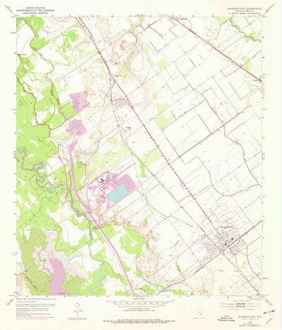 United States Geological Survey Bloomington, TX (1951, 24000-Scale) digital map