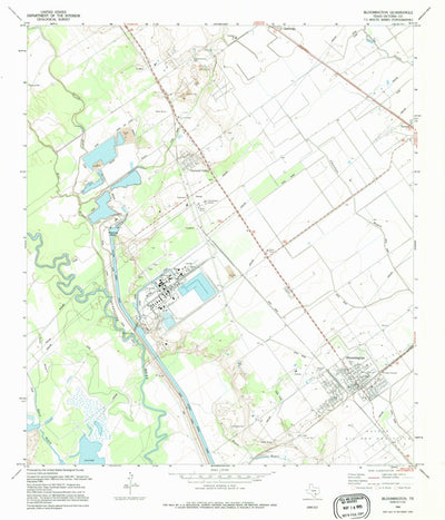 United States Geological Survey Bloomington, TX (1995, 24000-Scale) digital map
