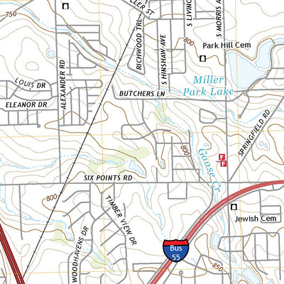 United States Geological Survey Bloomington West, IL (2021, 24000-Scale) digital map