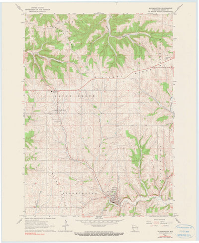 United States Geological Survey Bloomington, WI (1962, 24000-Scale) digital map
