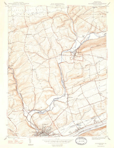 United States Geological Survey Bloomsburg, PA (1947, 24000-Scale) digital map