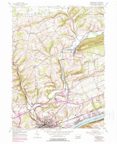 United States Geological Survey Bloomsburg, PA (1953, 24000-Scale) digital map