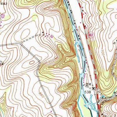 United States Geological Survey Bloomsburg, PA (1953, 24000-Scale) digital map