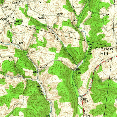 United States Geological Survey Bloomsburg, PA (1954, 62500-Scale) digital map