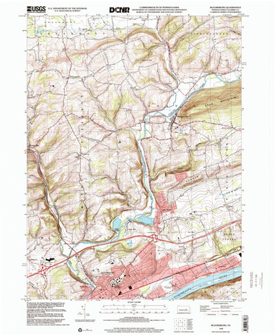 United States Geological Survey Bloomsburg, PA (1999, 24000-Scale) digital map