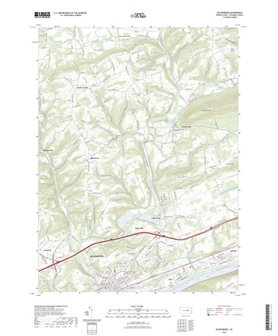 United States Geological Survey Bloomsburg, PA (2023, 24000-Scale) digital map