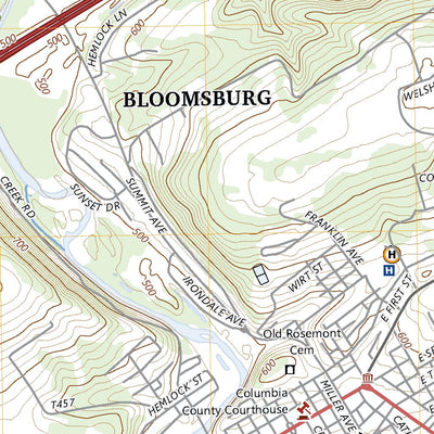 United States Geological Survey Bloomsburg, PA (2023, 24000-Scale) digital map