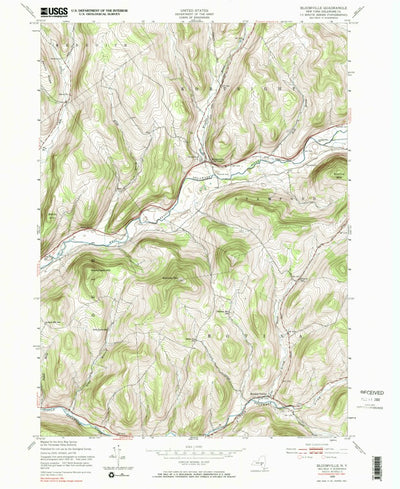 United States Geological Survey Bloomville, NY (1943, 24000-Scale) digital map